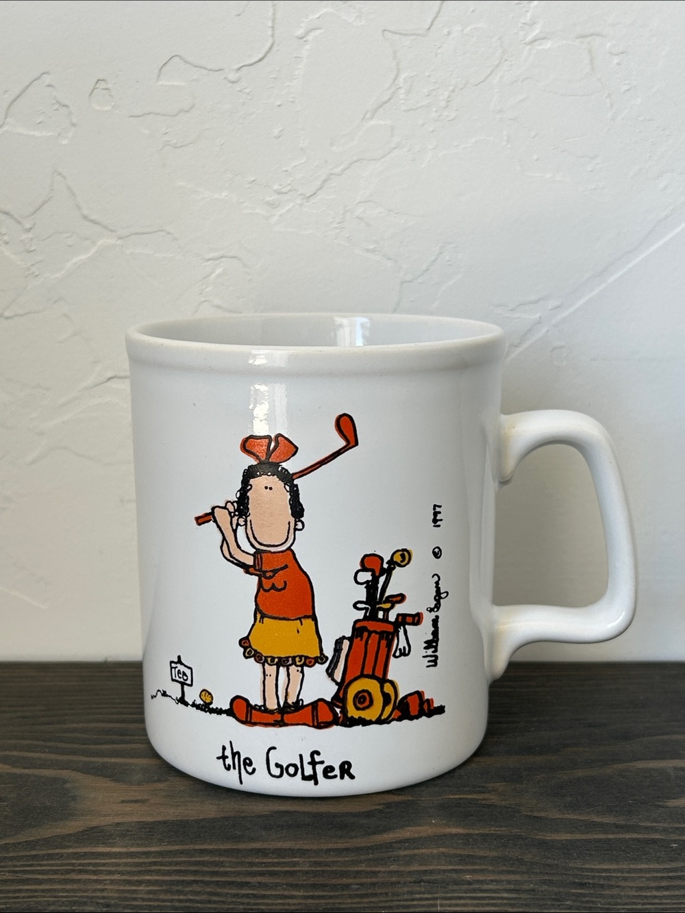 Vintage 1977 Kiln Craft - Staffordshire - "The Golfer" Ceramic Mug